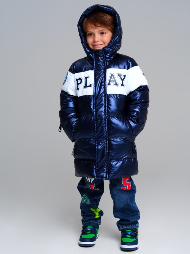 Пальто PLAYTODAY синий, белый