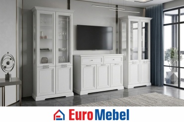 Комплект для гостиной Euromebel Севилла 00077549, белый