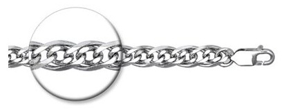 Diamant V89641 длина 60 см, вес 24.99 г серебро, плетение нонна
