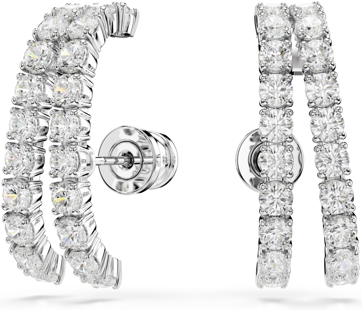 Серьги Swarovski ювелирный сплав, кристаллы Swarovski