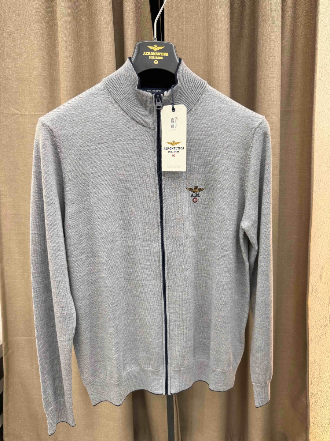 Кардиган AERONAUTICA MILITARE серый