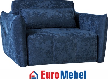 Кресло-кровать Euromebel Таип 2 , обивка велюр, синий