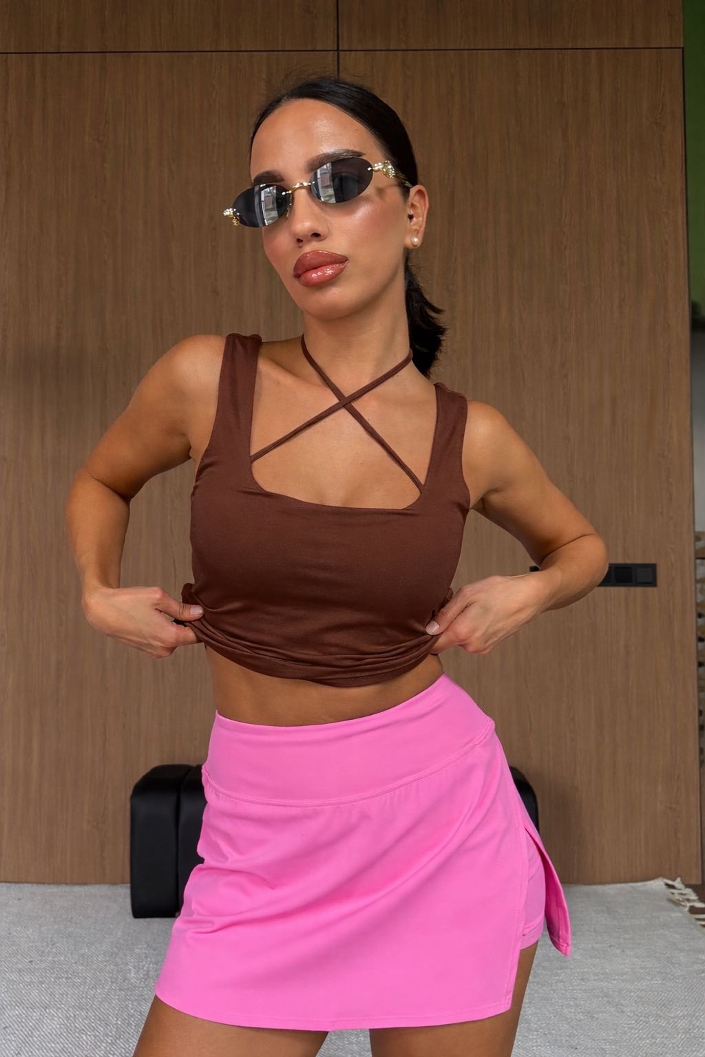 Топ Fitness Care коричневый