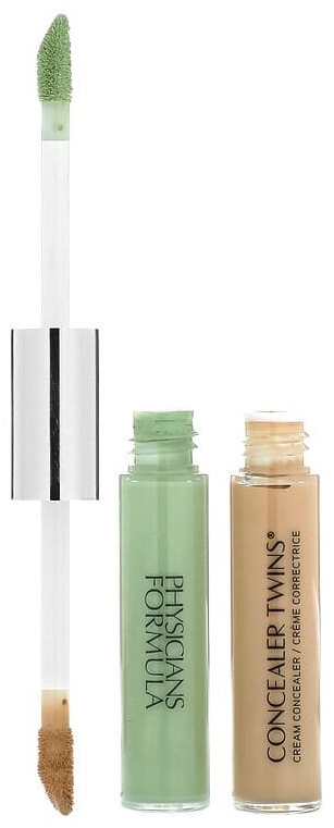 Physicians Formula Concealer Twins Cream, консилер, зеленый/светлый, 6,8 г консилер 3055 зеленый и светлый