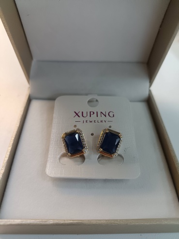 Серьги Xuping медицинское золото, фианит