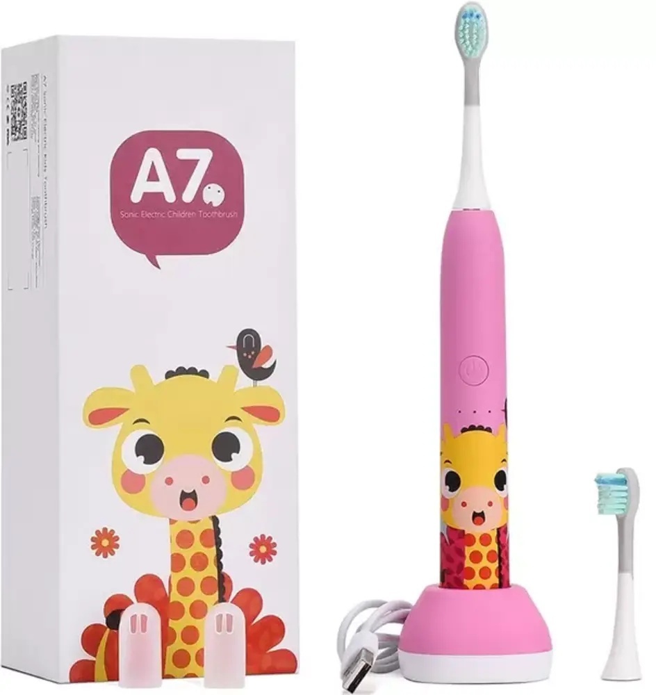 APIYOO звуковая щетка A7 щетина мягкая белый, розовый, желтый