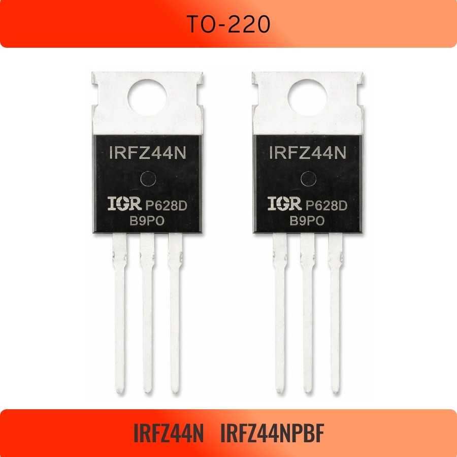 Транзистор полевой IRFZ44N, 2 шт.