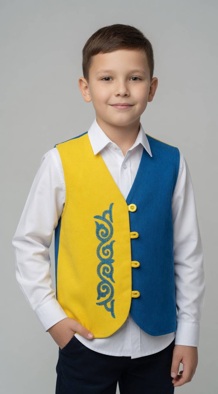 Национальный костюм Abylaikhan brand синий, желтый