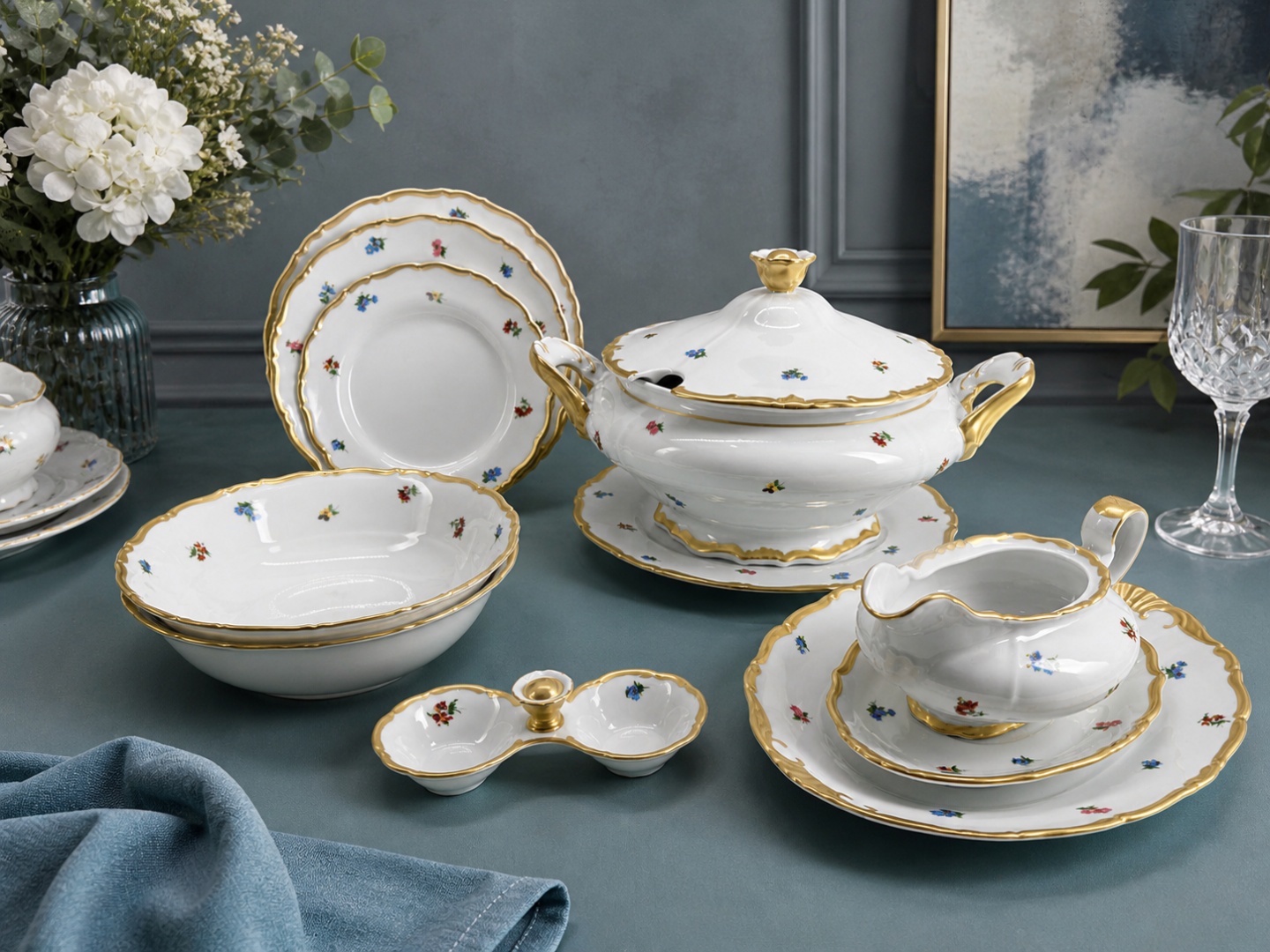 Сервиз на 6 персон Thun 1794 ANGELINA, предметов: 27, столовый, фарфор