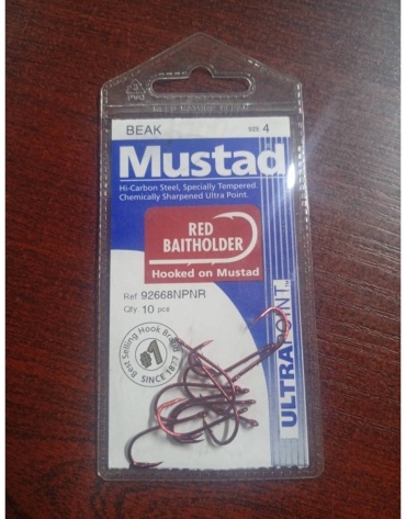 Крючок для рыбалки Mustad 102976 одинарный красный 10 шт