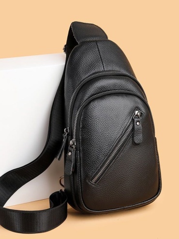 Барсетка Bag is Power натуральная кожа черный
