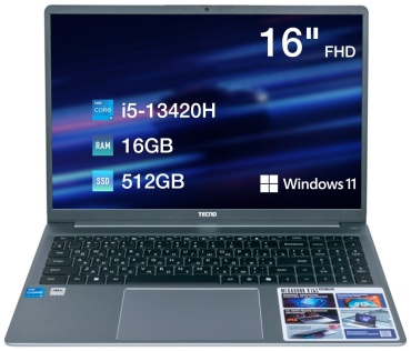 TECNO Megabook K16SAA 16" / 16 Гб / SSD 512 Гб / Win 11 Home / K16SAA