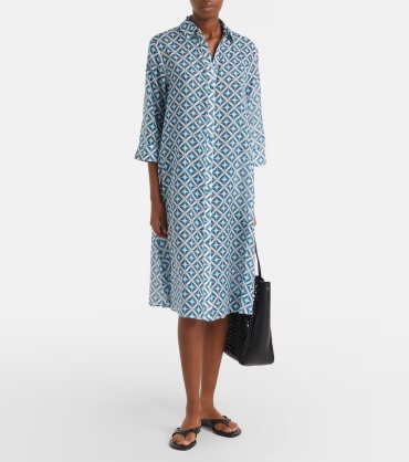 Платье Max Mara белый, голубой
