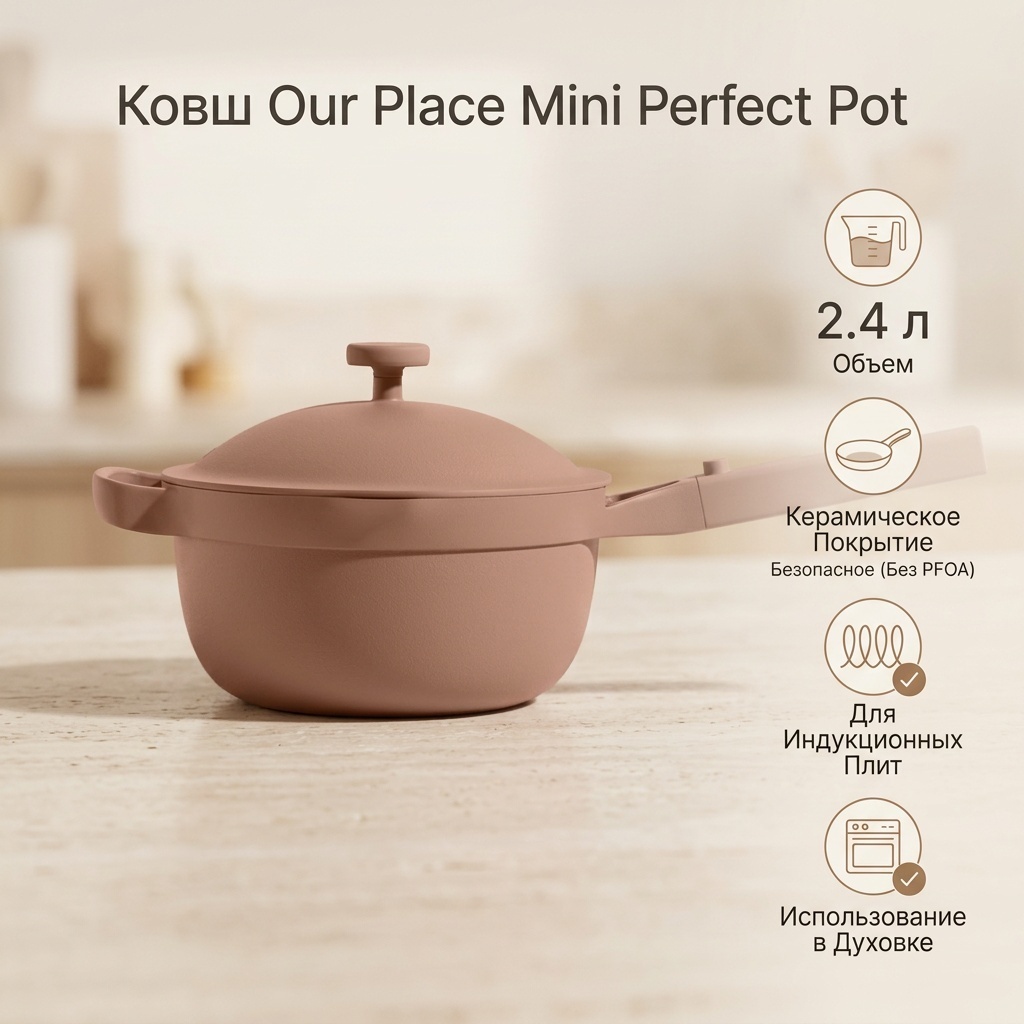 Ковш 2.4 л, OUR PLACE Mini Perfect Pot 22 см керамика