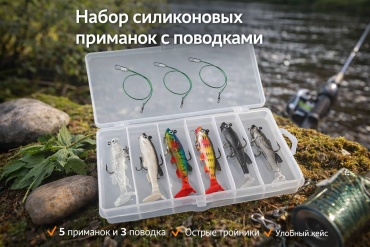 Мягкая приманка Рыбалка с Михалычем PRED-SET 8 шт