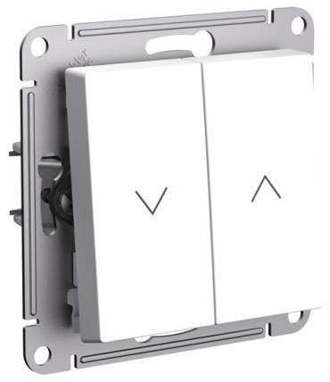 Выключатель клавишный Systeme electric ATN000119 AtlasDesign 2-клавишный выключатель жалюзи, белый