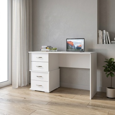 Стол письменный ТЭКС Сити-2, 120х50x75 см, белый