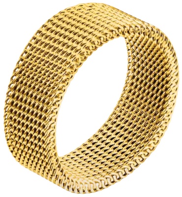 Кольцо BOGEMA GOLD 8mm размер 18 нержавеющая сталь, без вставок, золотистый
