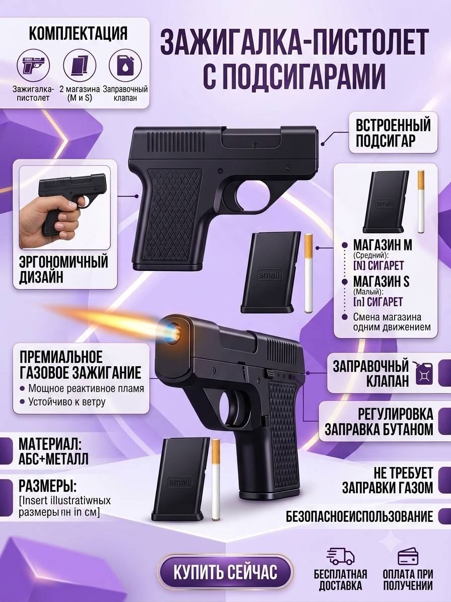 KIRAMI газовая зажигалка K-KUS01, ABS пластик