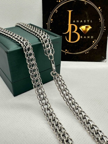 JANASYL Brand 327446565 длина 60 см, вес 47 г серебро, плетение питон