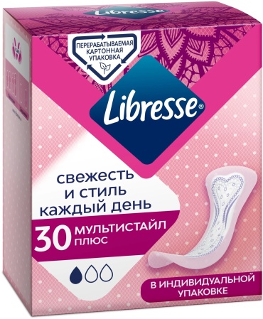 Libresse прокладки ежедневные MultiStyle 30 шт