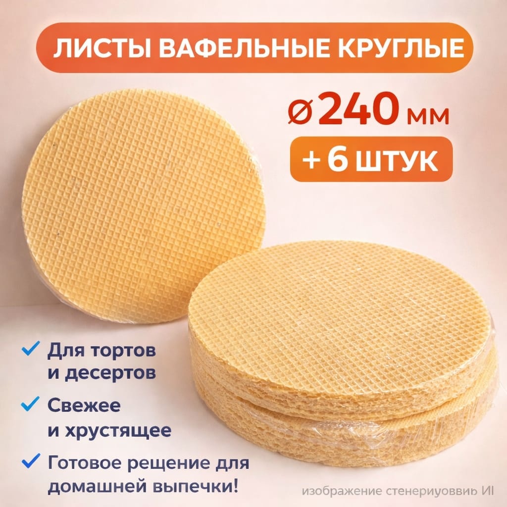 Коржи konditerka.kz вафельные 150 г 6 шт