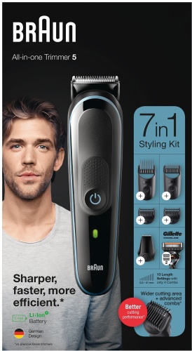 Braun триммер MGK5345 BLK серый