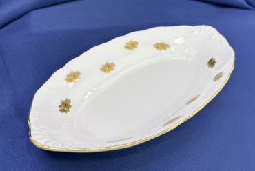 Салатник THUN Золотой Ситец  16х14 см, фарфор, 1 шт