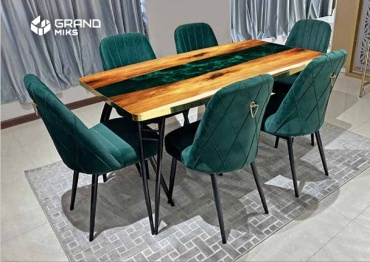 Обеденный стол Grand Miks Париж, 150х85x75 см, ЛДСП, зеленый