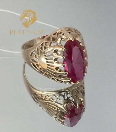 PLATINUM К-солнце2 размер 19.5 вес 6.2 г золото, рубин