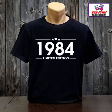Футболка Eva Print Limited edition 1984. черный