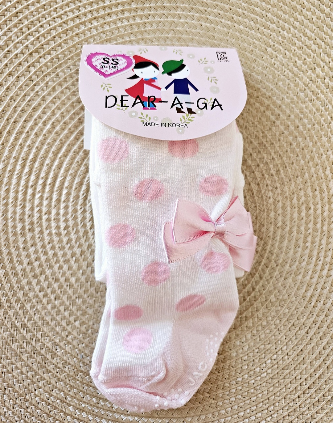Колготки Dear A-Ga белый, розовый