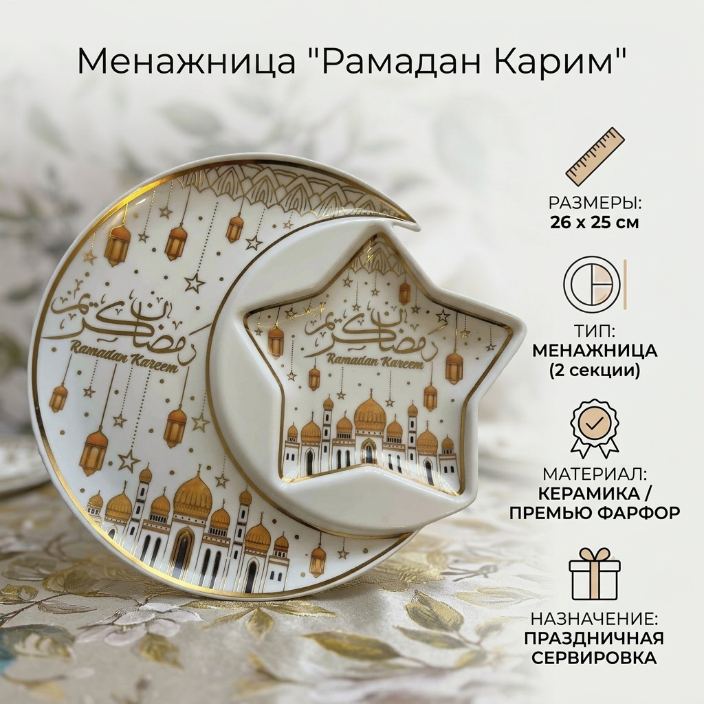Менажница Рамадан 2026 107336677 фигурная 1 шт