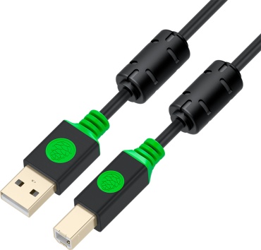Кабель GCR USB 2.0 A - USB 2.0 B 0.75 м
