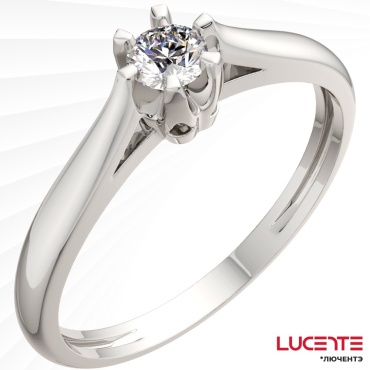 Lucente Бриллианты Якутии ZO-2D00353.14K.W_175 размер 17.5 вес 1.39 г золото, бриллиант