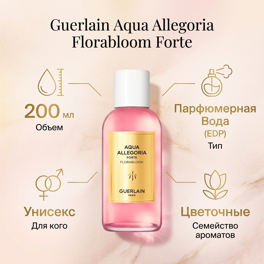 Guerlain Aqua Allegoria Florabloom Forte парфюмерная вода EDP 200 мл, унисекс