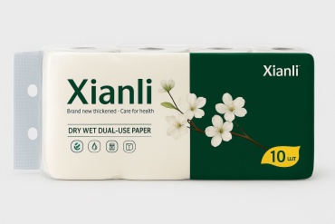 Xianli туалетная бумага 6-слойный 10 шт, первичная целлюлоза