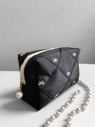 FASHION косметичка полиэстер черный 10X20 см