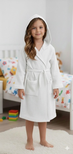 Муслиновый халат Aliya Home белый