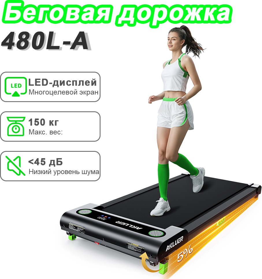Беговая дорожка AKLUER 480L-A Under Desk Treadmill электрическая
