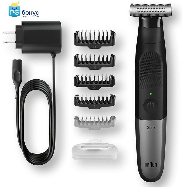 Braun триммер XT5100 черный, серый