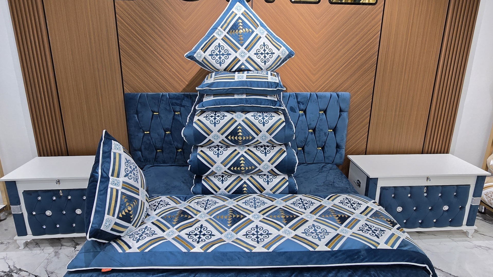 Dunie комплект корпе с подушками 225x80 см, хлопок, бирюзовый