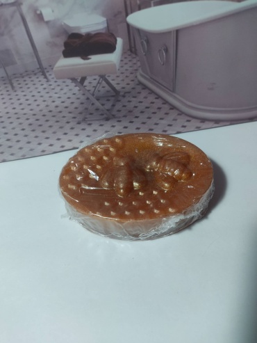 Кусковое мыло туалетное Медово-кофейное Мёд 1 шт