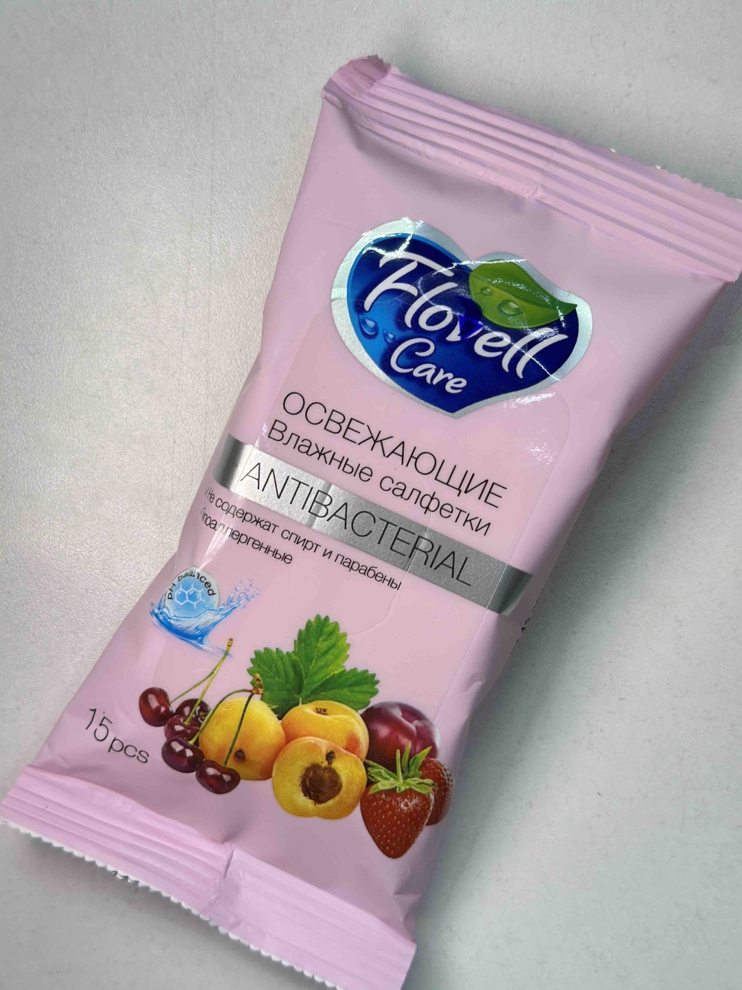 Влажные салфетки Flovell Care Antibacterial 15 шт