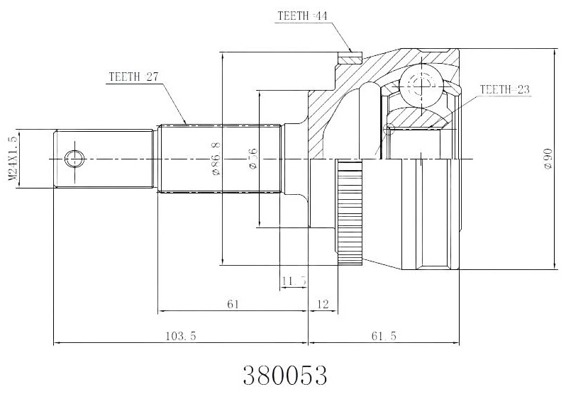 INKO шрус наружный 380053