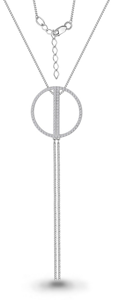 Колье AQUAMARINE 428849 длина 40 см вес 5.96 г серебро, фианит