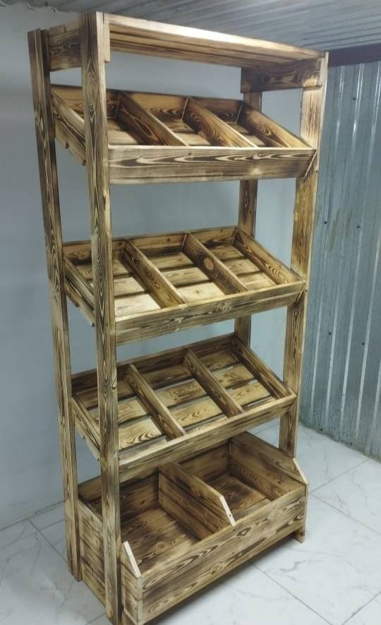 Витрина 100x40x170, коричневый