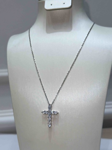 Крестик Laylim jewelry 240240 вес 3.9 г серебро, фианит