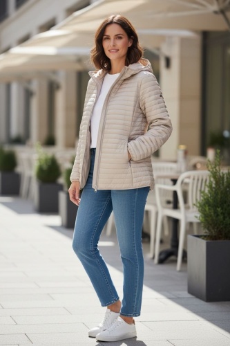 Демисезонная куртка YIGAYI collection бежевый