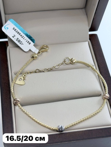 Sandu gold 5022589 длина 17 см, вес 2.58 г золото, плетение дорика
